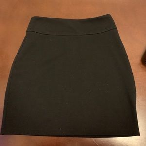 Black mini skirt